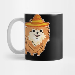 Cute dog pomeranian mexico cinco de mayo Mug